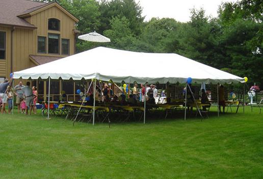 Pole Tent Rental in Worcester County, Massachusetts For Up To 80 People
